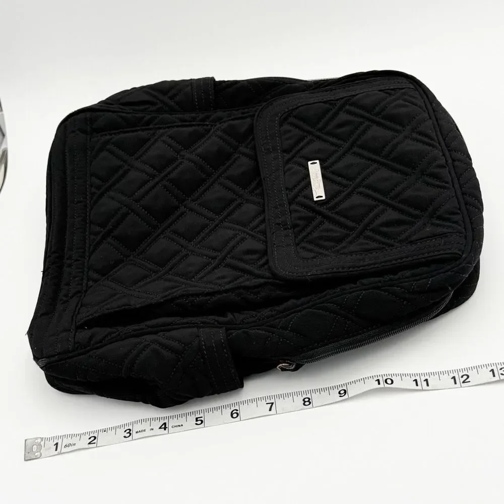 Vera Bradley Black Quilted Medium Sized Backpack